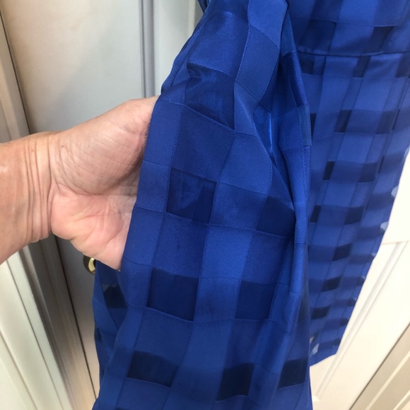 Ellen Tracy dress, royal blue, fitted waist, Sz 2 - Picture 9 of 14